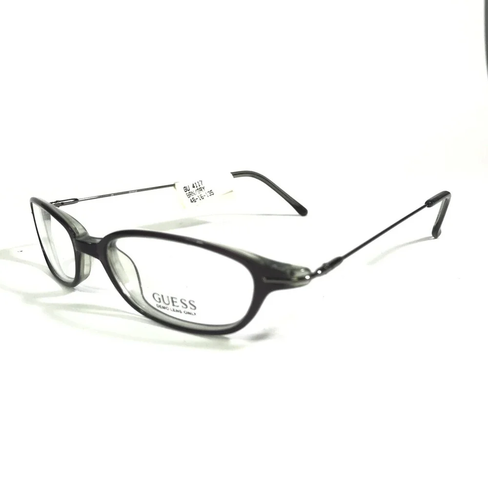 Guess Petite Eyeglasses Frames GU4117 BRN/GRY Black Grey Rectangular 46-16-135